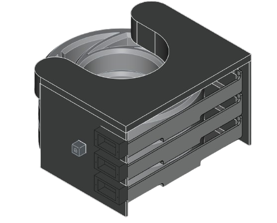 Mounting bracket for servo motor in robotic claw mechanism